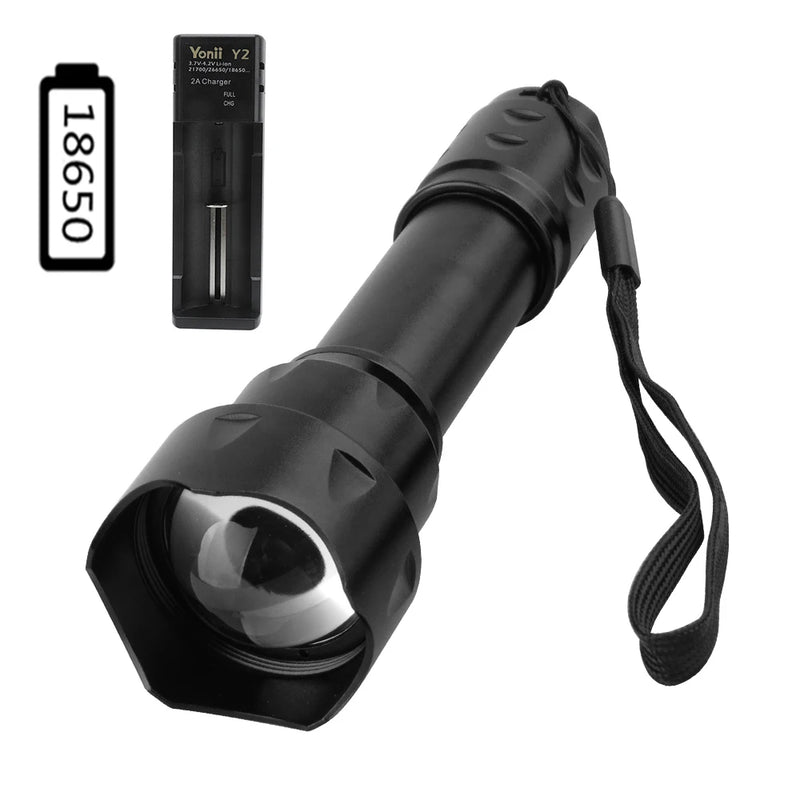 Lampe Infrarouge 850 nm pour Vision Nocturne, Zoom Aluminium, Batterie 18650, vue 8