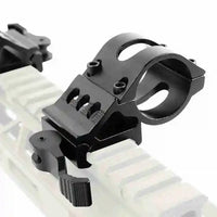 Support de Lampe Torche 25,4 mm pour Rail Picatinny, Déport 45°, Vis ou Levier, vue 3