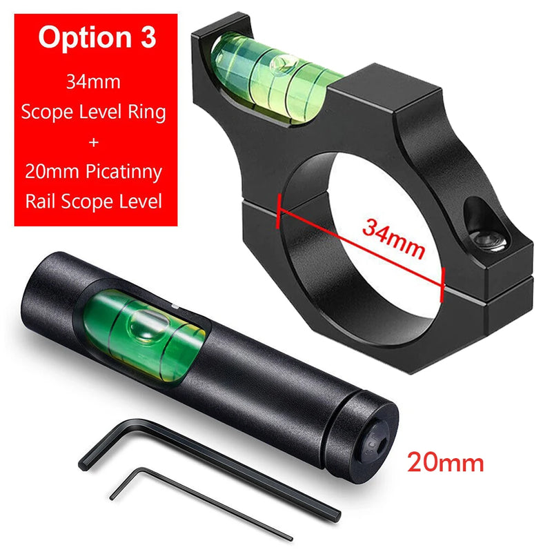 Niveau à Bulle pour Lunette de Tir avec Collier 25,4, 30 ou 34 mm, Rail 11 ou 20 mm, Aluminium Noir, vue 9