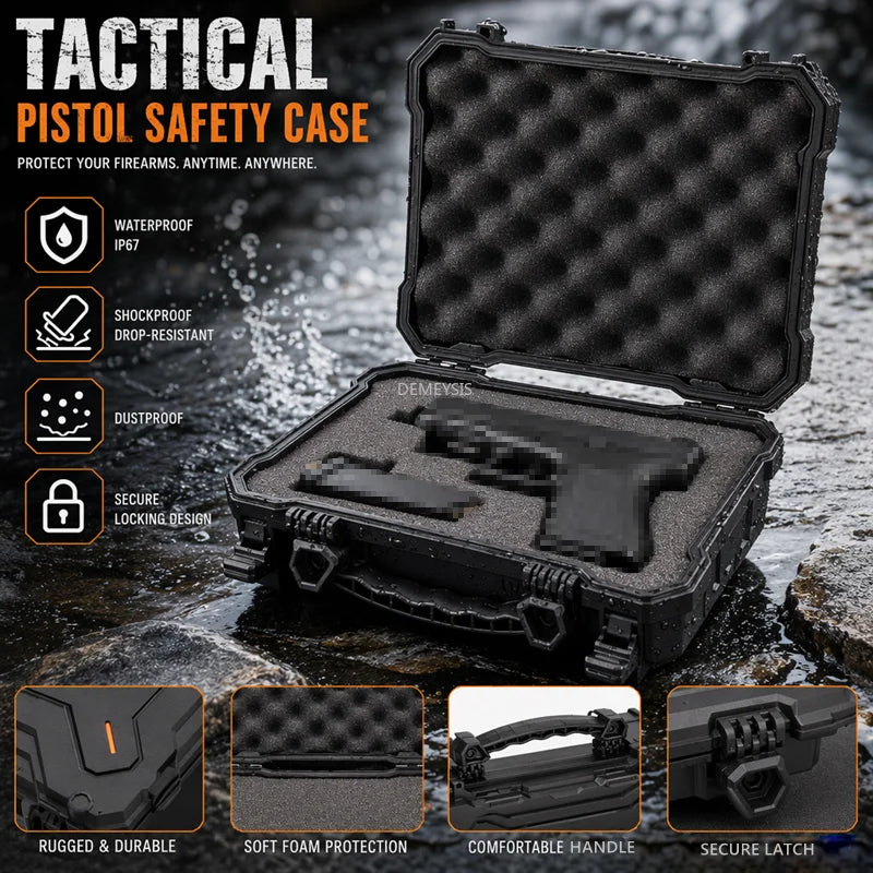 Mallette Arme de Poing Rigide Cadenassable, 32 x 28 x 8,5 cm, vue 7