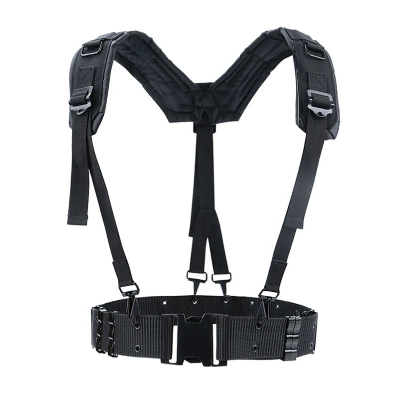 Ceinture Tactique MOLLE avec ou sans Harnais en Y Nylon, 3 Coloris