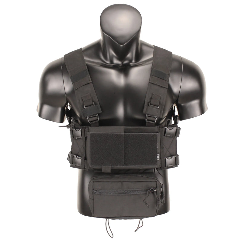 Gilet Tactique Micro Chest Rig Nylon, Poche Pendante et Poches Latérales, vue 7