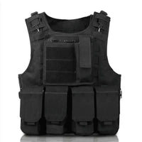 Gilet Tactique Airsoft MOLLE Oxford 600D, 3 Poches Amovibles, 4 Coloris, vue 6
