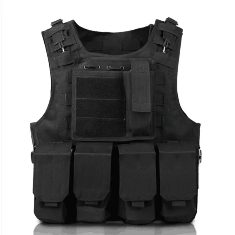 Gilet Tactique Airsoft MOLLE Oxford 600D, 3 Poches Amovibles, 4 Coloris, vue 6