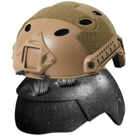 Casque Airsoft Tactique ABS avec Lunettes Intégrées et Rails Latéraux, vue 5