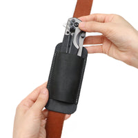 Étui de Ceinture Ouvert pour Couteau Pliant en Cuir ou Simili Cuir, 118 x 57 mm, vue 5