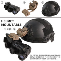 Support Vision Nocturne Rabattable pour Casque Tactique, Noir ou Beige Sable, vue 2
