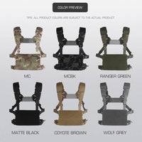 Gilet Tactique Mini Chest Rig Léger, Bretelles en H Réglables, 25 x 15 cm, vue 6