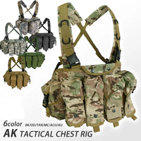 Gilet Tactique Chest Rig pour Chargeurs AK, Nylon 600D, Sept Coloris, vue 2
