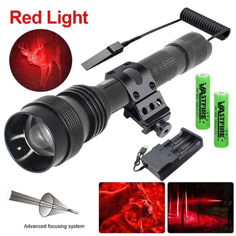 Lampe Tactique LED à Zoom de 223 mm, Lumière Blanche, Rouge ou Verte, vue 7