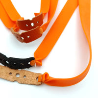 Élastiques de Lance-Pierre Plats Orange, 30 cm, 1,2 mm, avec Poche de Tir, vue 2