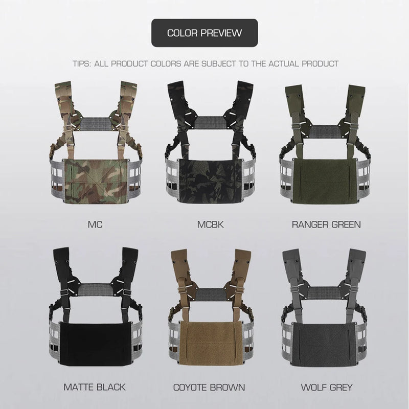 Gilet Tactique Chest Rig Grand Format, Platines Latérales Ajourées, 28 x 19 cm, vue 6