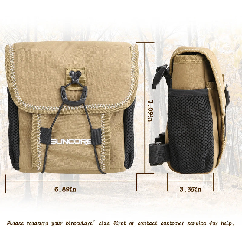 Harnais pour Jumelles avec Sac de Poitrine en Polyester Kaki, Bretelles Réglables, vue 3