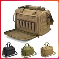 Sac de Tir Tactique Oxford à Cloisons Réglables et Panneaux MOLLE, 36 x 25 x 26 cm