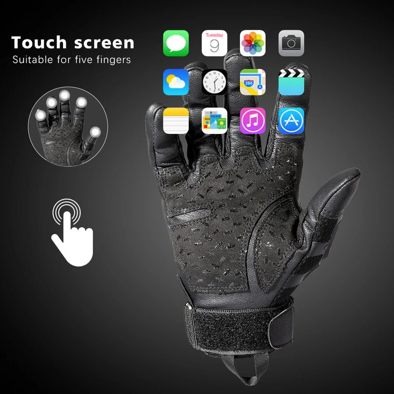 Gants Tactiques à Coque Rigide sur les Phalanges, Paume Siliconée et Bouts de Doigts Tactiles, 3 Coloris, S à XL, vue 4