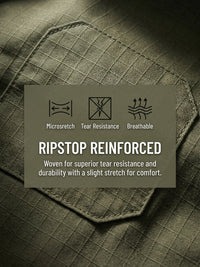 Pantalon Tactique Homme Multipoches Ripstop, Camouflage ou Vert Armée, S à XXXL, vue 4