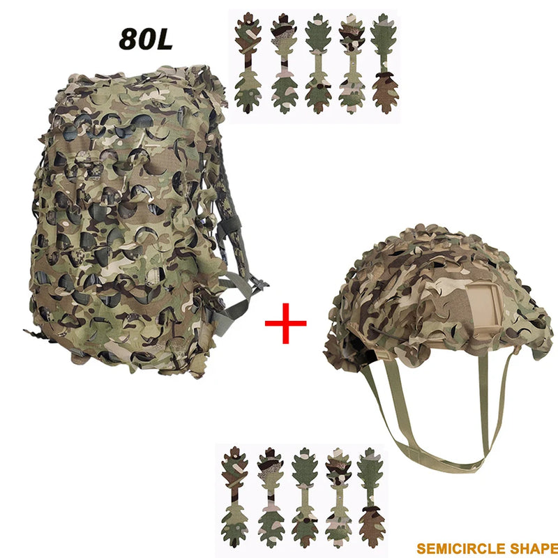 Kit Camouflage 3D pour Casque et Sac à Dos, 60 ou 80 L, vue 17