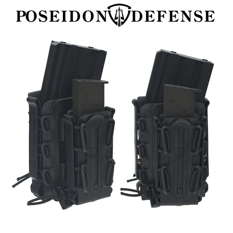 Lot de 2 Porte-Chargeurs MOLLE Fusil 5,56/7,62 mm et Pistolet 9 mm