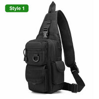 Sacoche Holster Bandoulière Noire en Nylon avec Poche Pistolet Discrète, 5 Formats, vue 6