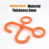 Crochets de Suspension pour Cible Gong en Acier au Carbone, Orange, Lot de 2 ou 4, vue 3