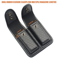 Porte-Chargeur Double pour Pistolet, Finition Tressée ou Nylon, Ceinture de 50 à 58 mm, vue 4