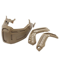 Masque Airsoft pour Casque FAST avec Rails Latéraux, Lunettes Rabattables en Option, vue 5