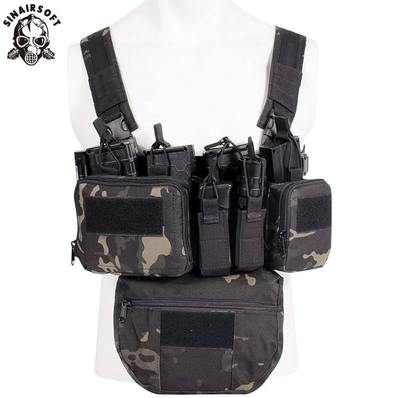 Gilet Tactique Chest Rig en Nylon 500D Démontable, Bretelles Réglables, 0,52 kg, vue 7