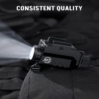 Lampe Tactique de Pistolet 1000 Lumens Rechargeable USB, Rail Picatinny 20 mm ou G-lock, 43 g, vue 4