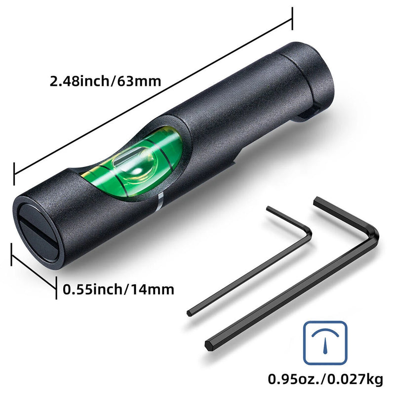 Niveau à Bulle pour Lunette de Tir avec Collier 25,4, 30 ou 34 mm, Rail 11 ou 20 mm, Aluminium Noir, vue 2