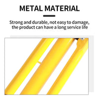 Porte-Cible Tir à l'Arc Pliant en Métal Jaune, Réglable de 64 à 157 cm, vue 3