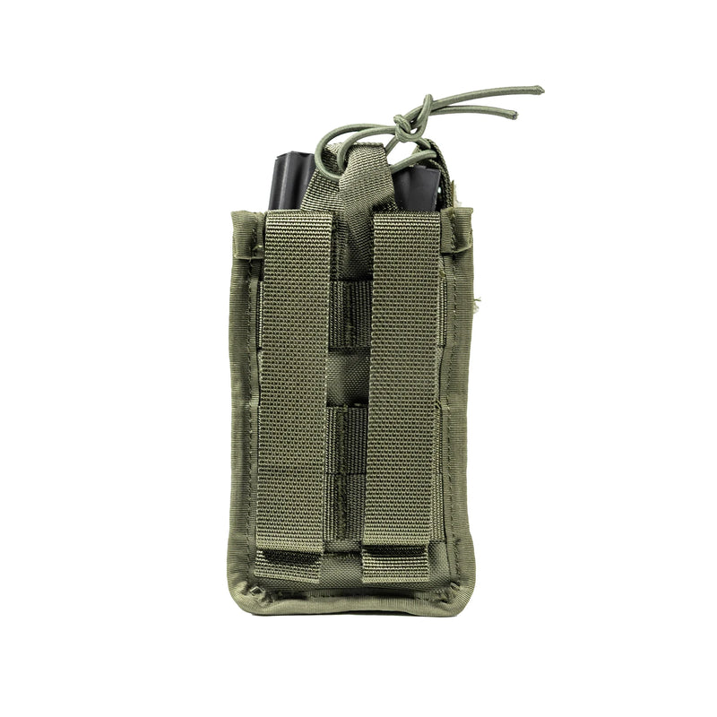 Porte-Chargeur Double Ouvert MOLLE en Nylon 500D Vert Armée, 14 x 8 x 8 cm, vue 2