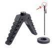 Fourche de Tir en V en Plastique Noir pour Canne de Tir, Filetage M6, Largeur 87 mm