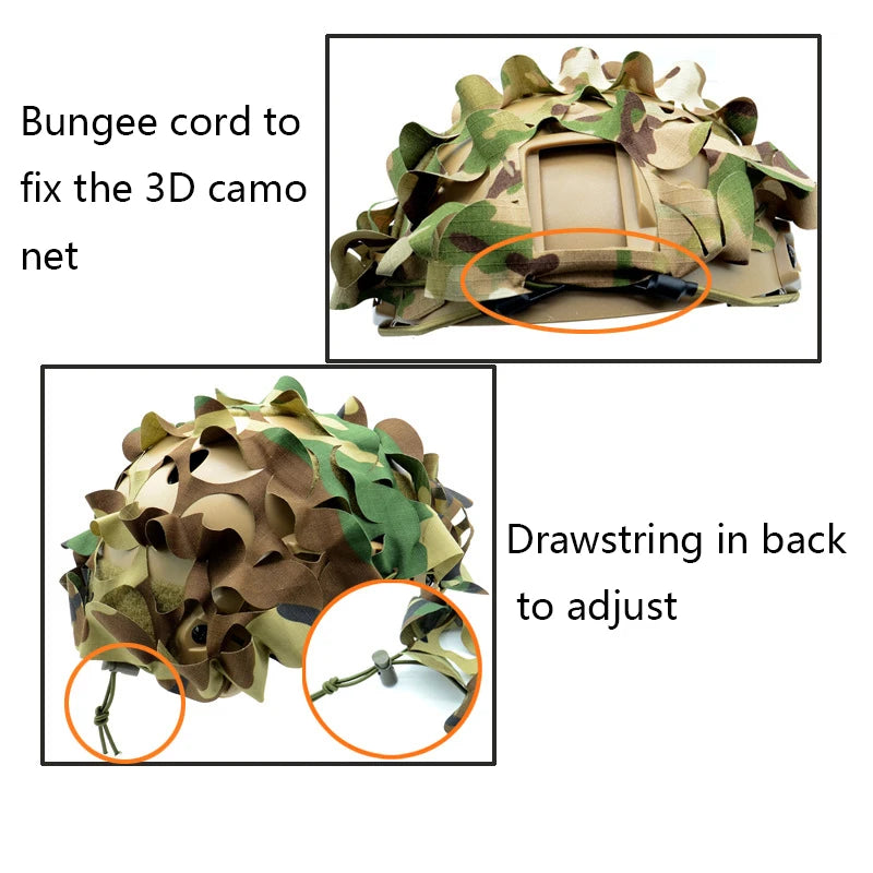 Filet Camouflage 3D Nylon pour Casque et Sac, à la Pièce, vue 5