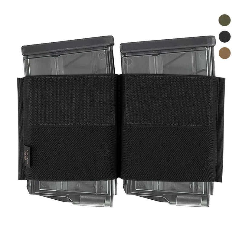 Insert Porte-Chargeur Double Élastique 7,62 mm pour Gilet de Poitrine, 3 Coloris
