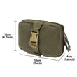 Pochette Utilitaire MOLLE à Sangle et Boucle en Nylon, 18 x 12 x 4 cm, Panneau Auto-Agrippant, 6 Coloris
