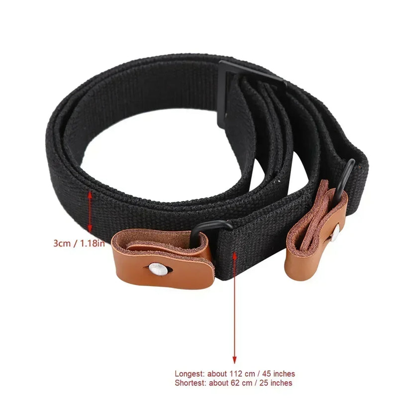 Bretelle de Fusil 2 Points pour AK, Nylon et Cuir, 62 à 112 cm, vue 4