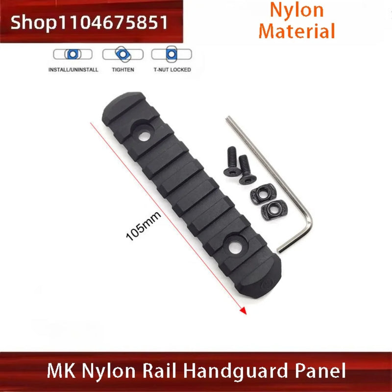 Rail Picatinny 20 mm pour Garde-Main M-LOK et KeyMod, Nylon ou Métal, Rail Seul ou Lot de 5 ou 6 Rails, vue 15